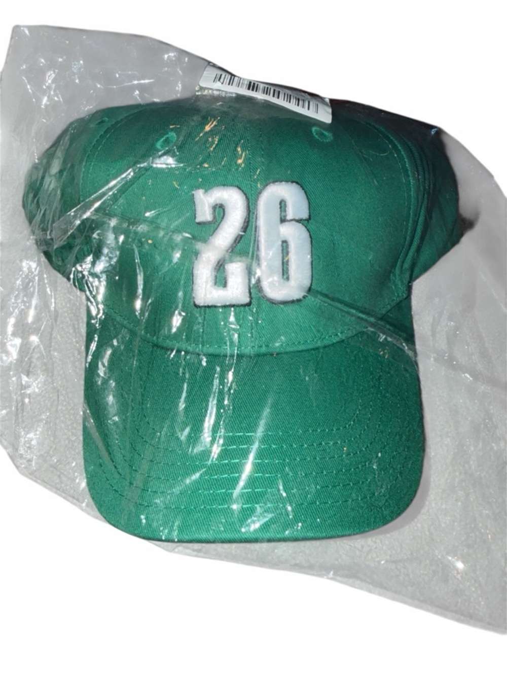 NWT Green Cap Embroidered Bold White 26 Saquon Barkley Philadelphia Eagles NFL